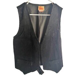 Vintage 80s black velvet vest by Eber San Francisco.
